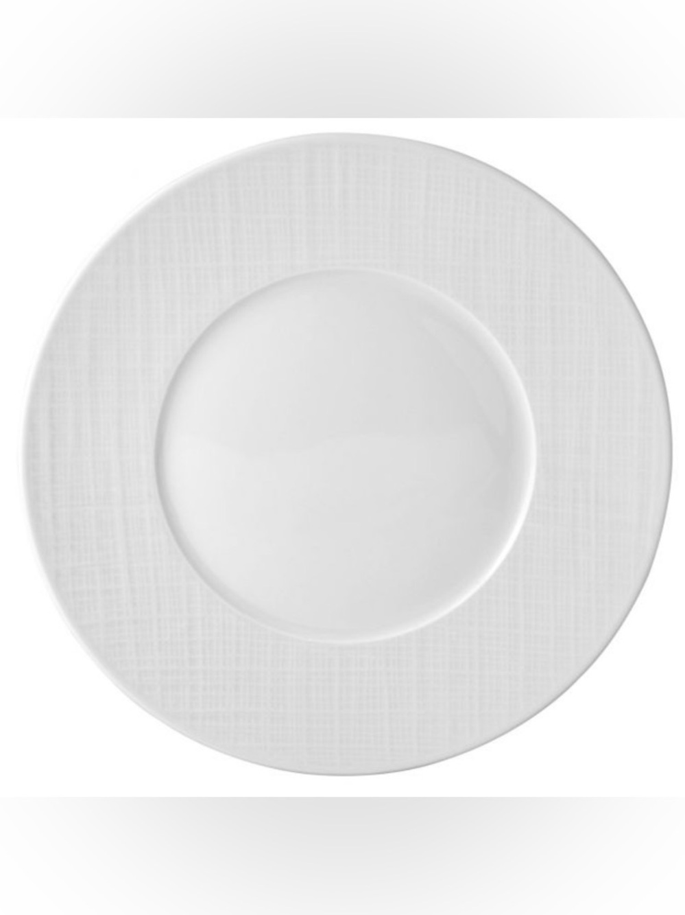 Bernardaud Organza France Porcelain White Textured Dinner Plate 10 1/2 In Round - Picture 11 of 15